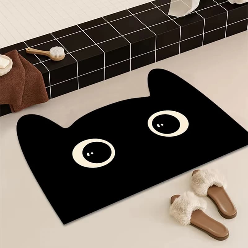 VIKAMA Tappeto da bagno Cartoon, assorbente in gel di silice, tappetino antiscivolo per il bagno, tappeto non lavabile per la decorazione della casa