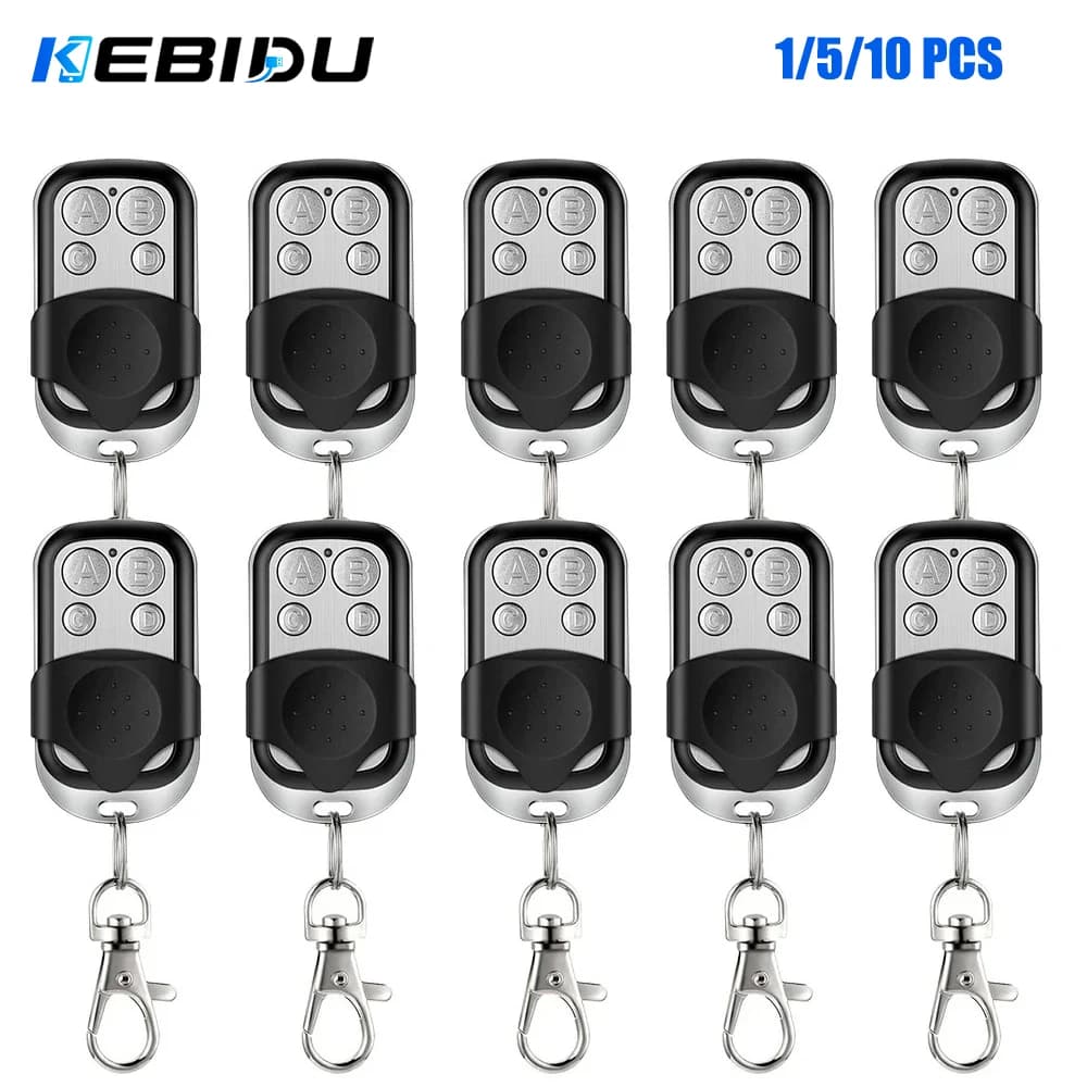 KEBIDU 1/5/10 PCS 433.92MHZ Clone Remote Control Clone Learning Code Key Universal Copy Garage Door Opener Remote Controller