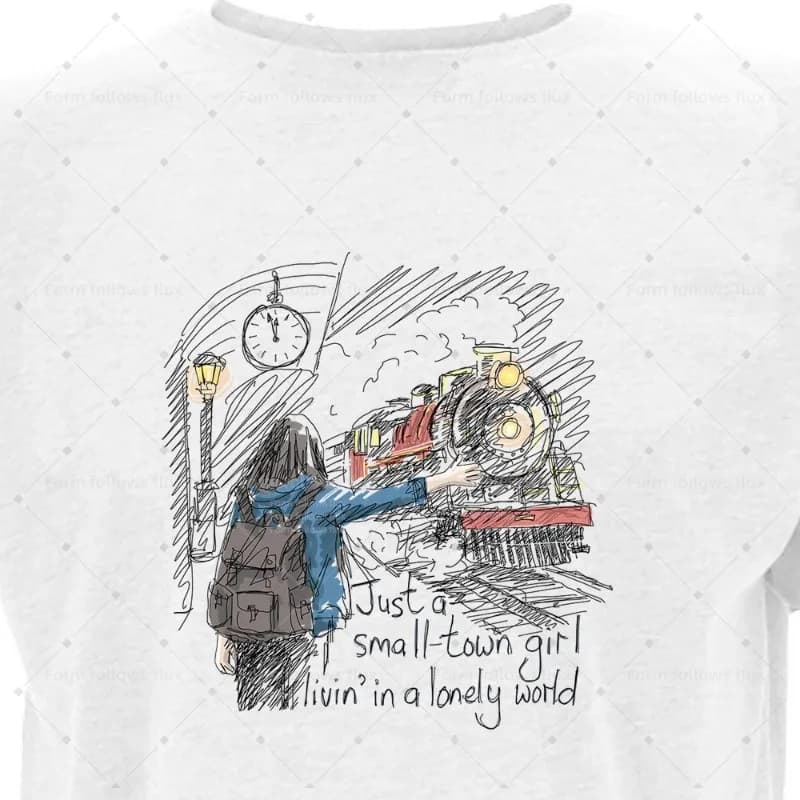T-shirt con cappuccio da uomo 2026, stile fumetto disegnato a mano, Don't Stop Believin' – Journey Opening Lines Rock, unisex, taglie dalla S alla 6XL, adatto anche alle taglie forti
