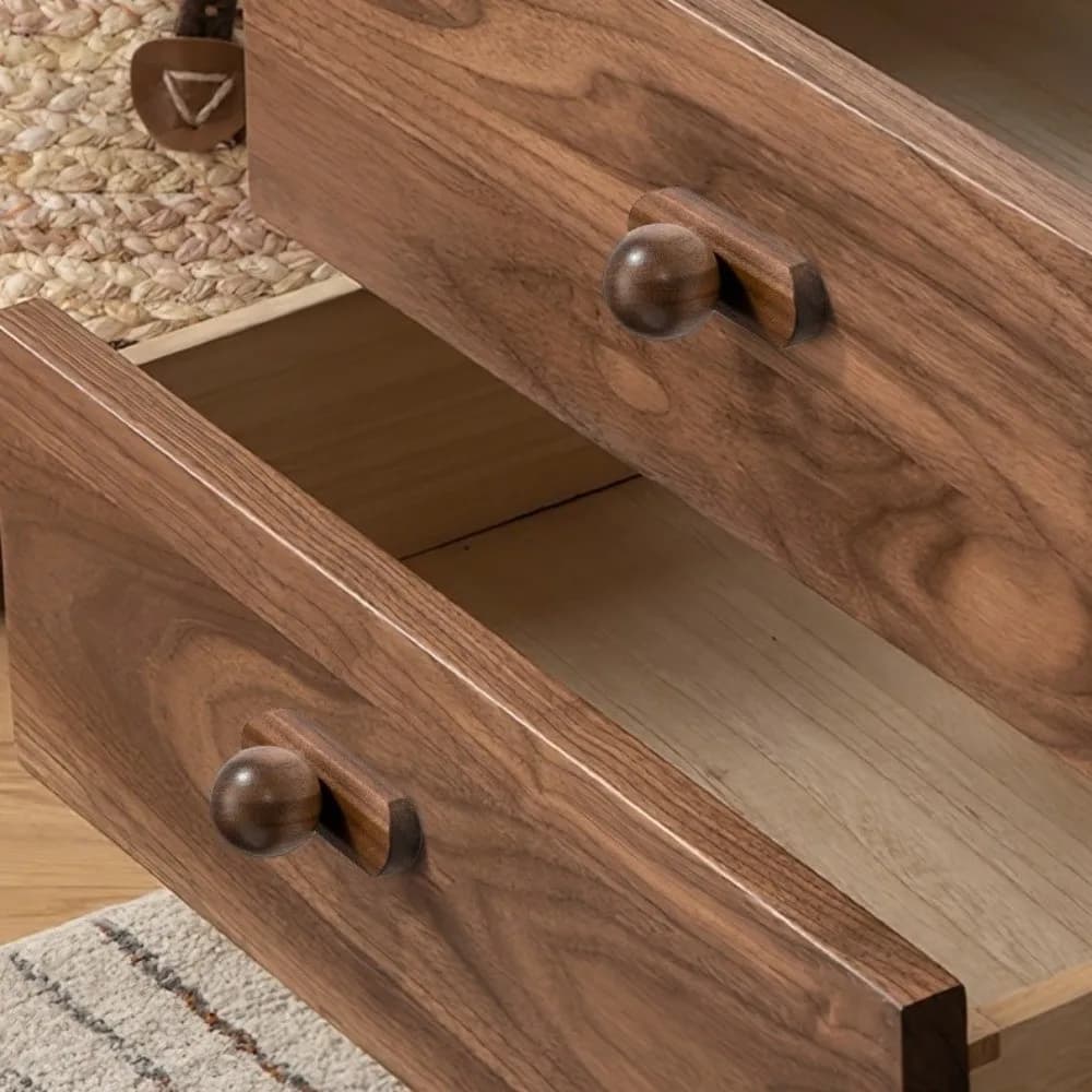 Nuove Maniglie per Mobili in Stile Nordico, Forma Rotonda, in Legno di Noce, Maniglie per Cassetti 96mm, Pomelli Ecologici per Porte, Decorazione Casa