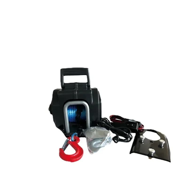 5000 pounds marine electric winch with steel wire nylon rope, marine traction winch 12V waterproof and rainproof