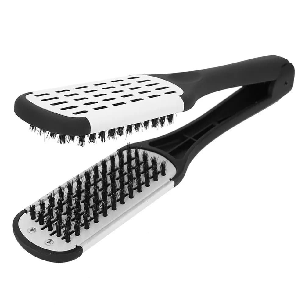 Pettine Antistatico per Lisciare i Capelli, Spazzola Professionale per Styling, Doppia Faccia Bianca e Nera