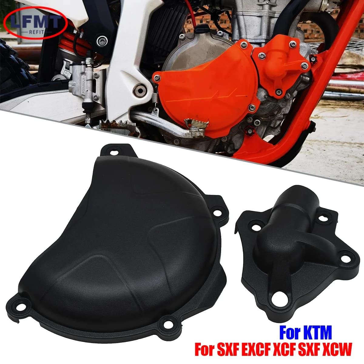 Dirt Bike Clutch Guard Water Pump Engine Cover Protector Fit KTM 250 350 SXF EXCF XCF XCFW SIX DAYS 2011 2012-2014 2015 2016