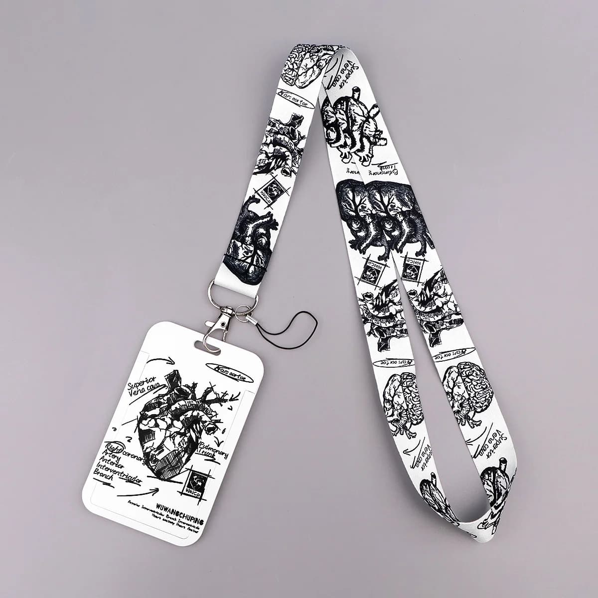 Heart Credential Holder Medical Lanyards for Key Neck Strap For Card Badge Gym Keychain Keyring Accessories Nurse Doctor Gifts