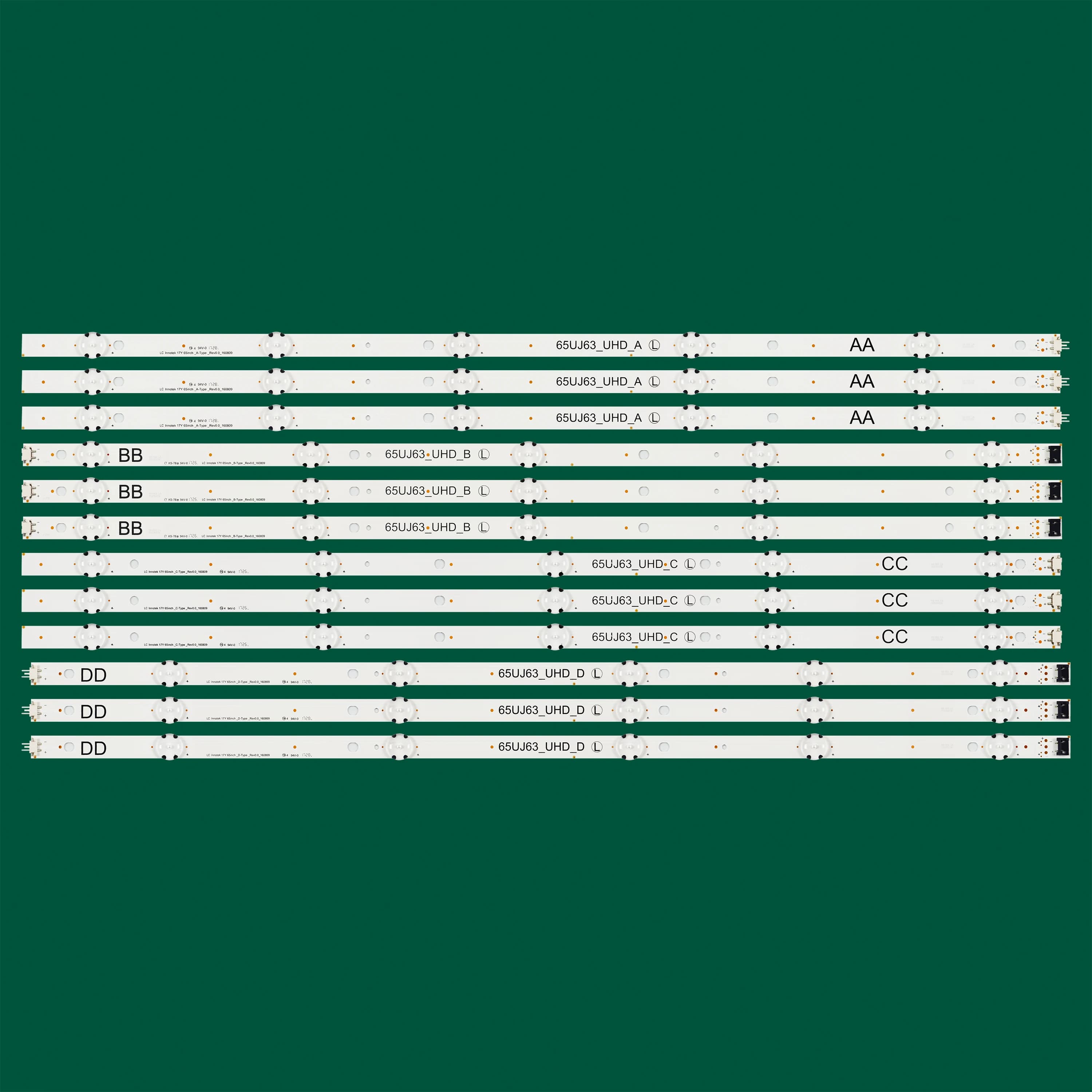 12 PCS/set LED backlight strip for 65UK6100PLB 65LG63CJ-CA 65UJ6100 65UJ630A 65UJ630Y SSC_65UJ63_UHD_ D 65UJ6300 65UJ630V