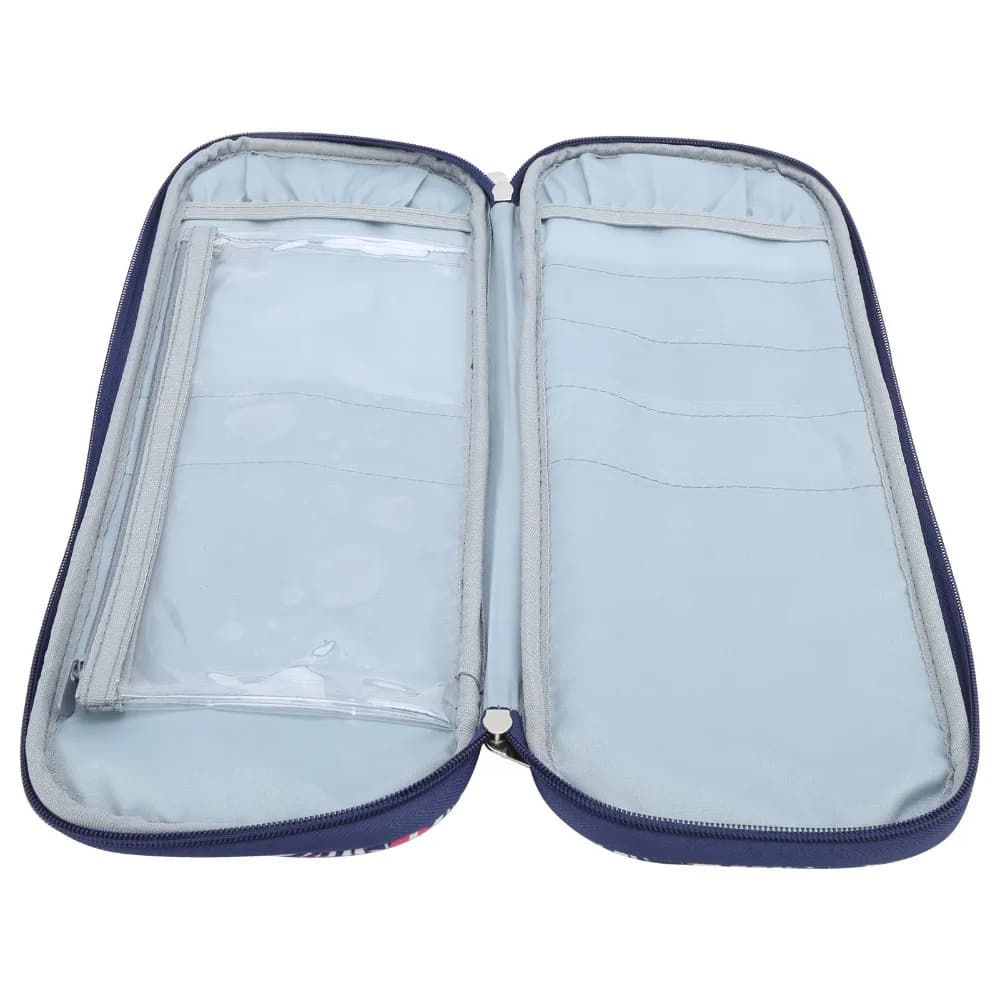 Oxford Cloth Knitting Needle Case Large Capacity Multiple Compartments Sewing Tool Storage Knitting Accessories Bag