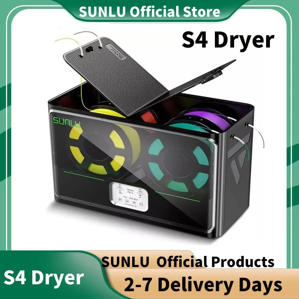 SUNLU S4 Filament drying stand 3D PLA PETG PLA + 4 rolls 1KG 1.75/2.85/3MM Filament gear Easy operation Free and fast shipping