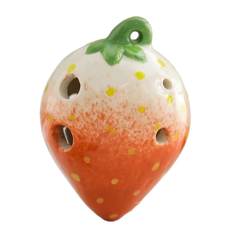 6 Fori Ocarina C Chiave Orff Strumento Per Bambini Musica Illuminazione Giocattolo Materiale Ceramico Flauto Alla Fragola Giocattoli Educativi Per Bambini
