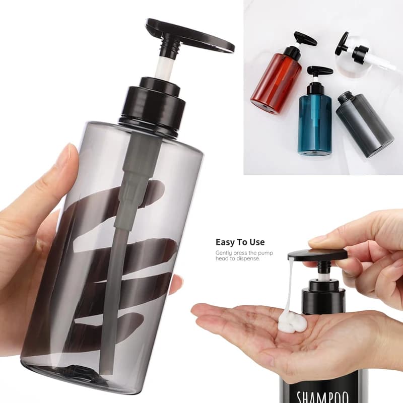 5 pz Vuoto 300/500 ml Pompa Riutilizzabile Bottiglie Dispenser Bottiglia di Lozione di Plastica Contenitori Pompa Per Shampoo Doccia Gel Balsamo