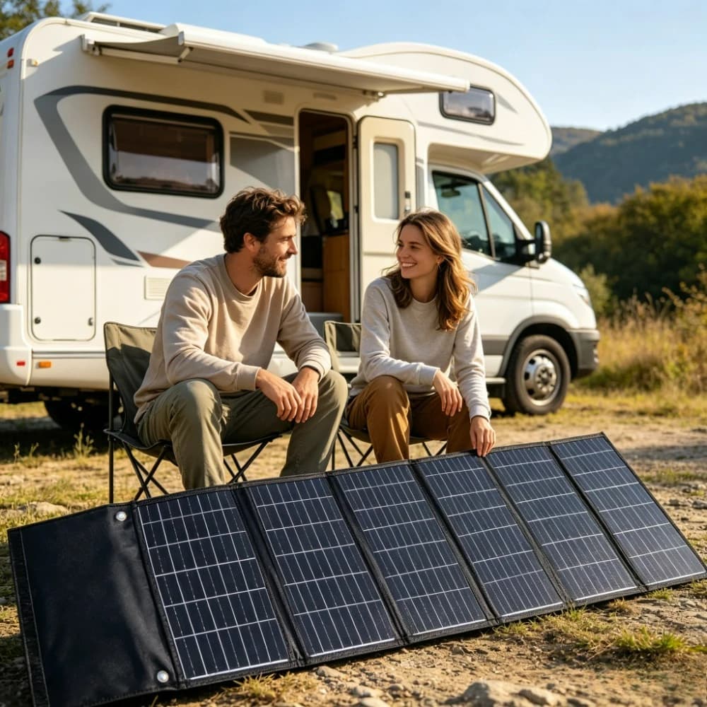 50W 90W Foldable Solar Charger Portable Solar Power Bank Dual USB DC Output Waterproof ETFE Panel For Camping Hiking Cycling