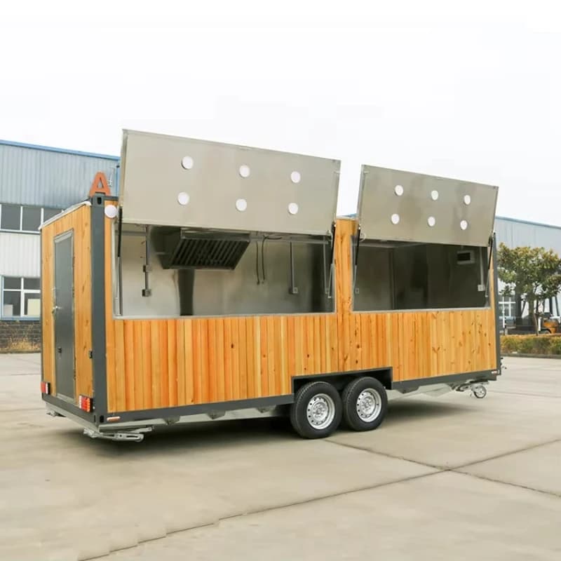 Street Food Cart Fast Food Trucks Mobile Food Trailer Shipping Container Kitchen Fully Equipped Mobile Restaurant Customizable