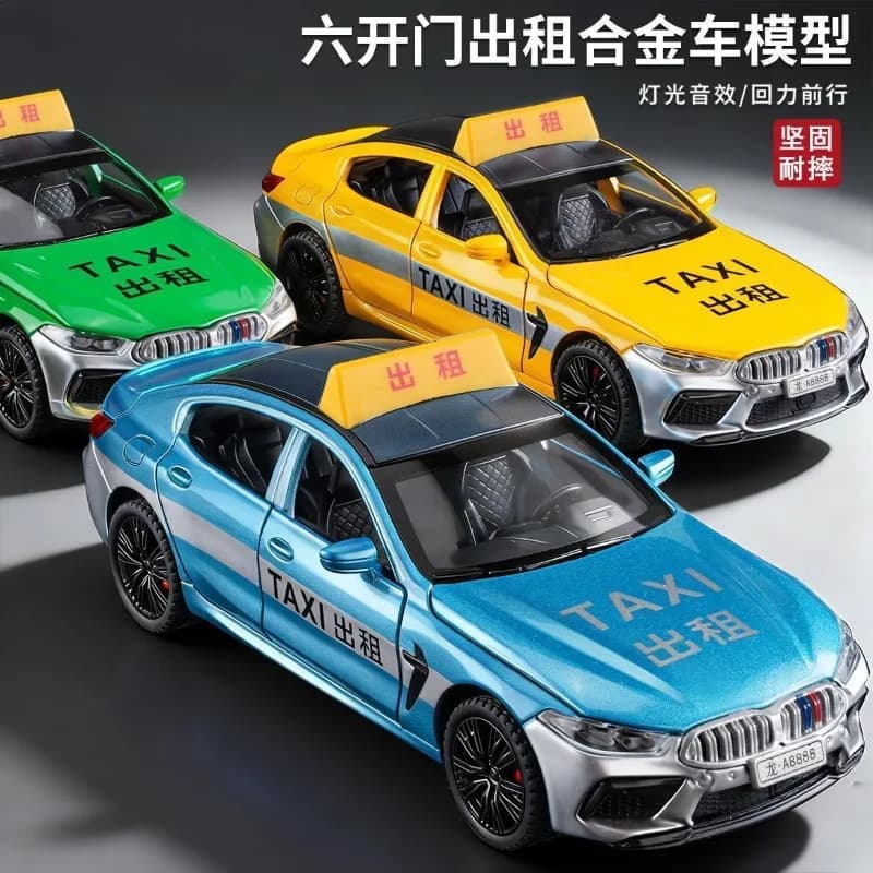 1:32 Scale Taxi Diecast Alloy Model with 6 Open Doors & Multi-Color Options for Collection Gift Home Decor Ornament