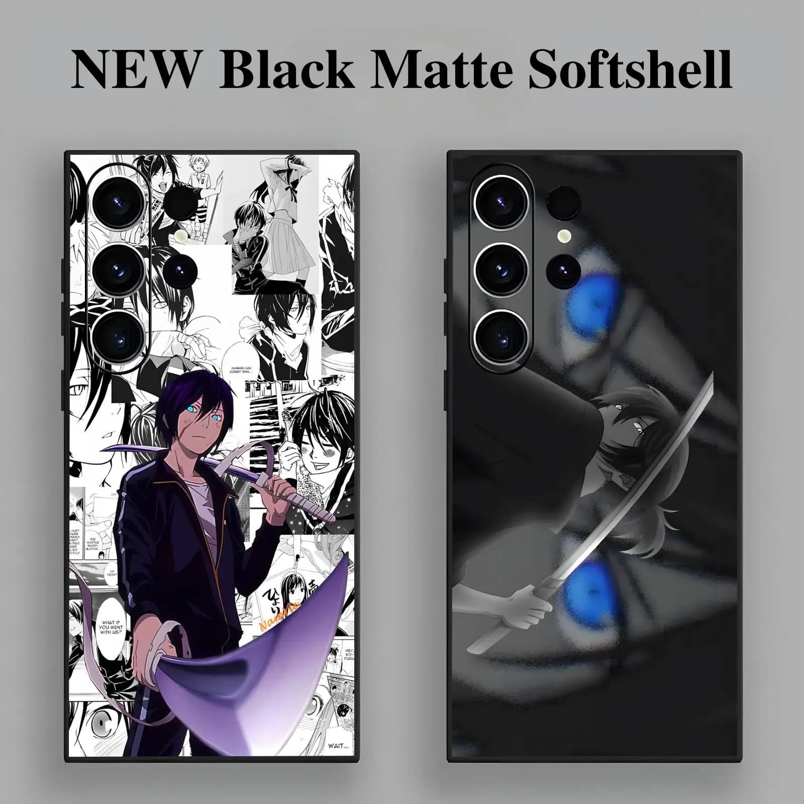 Phone Case For Samsung S26 S25 S24 S23 S22 S21 S20 Ultra Note20 Anti-Drop Soft Black Case Anime Noragami