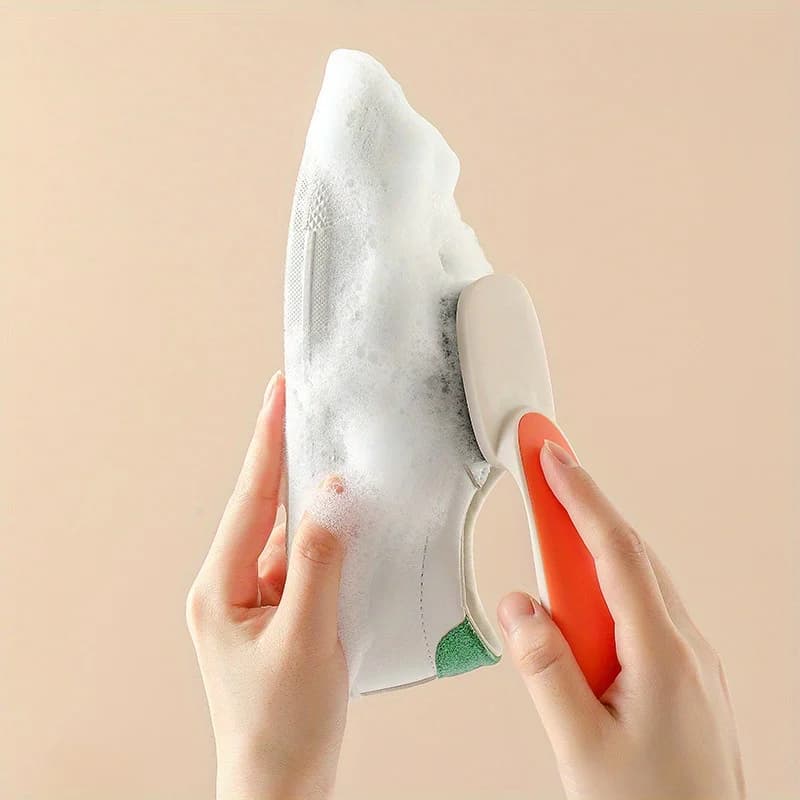 1pc Spazzola per strofinare Setole dure Lavanderia Vestiti Scarpe Spazzola per strofinare Spazzola per pulizia mani in plastica portatile per cucina Bagno