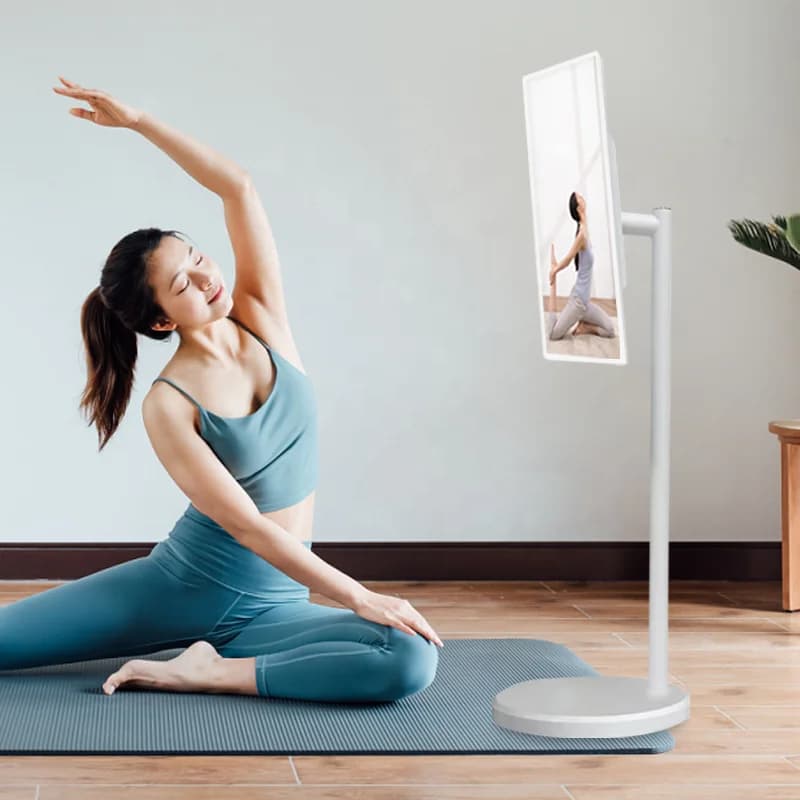 Independent portable smart mobile monitor from 21.5 touch screen 360 degree rechargeable rotating TV wireless