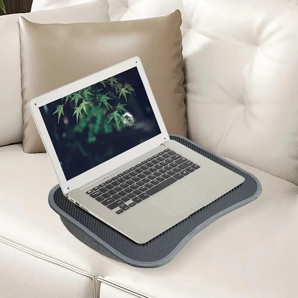 Cuscino Morbido per Laptop, Scrivania Ergonomica Imbottita Multifunzionale, Tavolino per Laptop con Particelle di Schiuma, Tappetino per Mouse Rigido