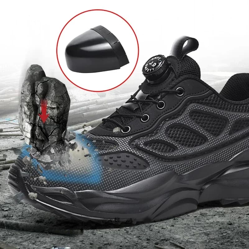 white work shoes lightweight comfortable safety shoes man women work shoes with a steel toe puncture proof safety work sneakers