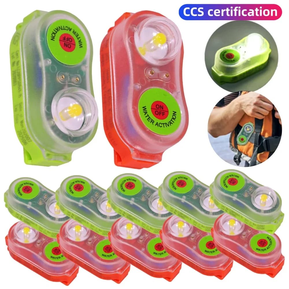 LED Lithium JHYD-I Life Jacket Lamp 30g Conspicuous Attract Light Lamp Seawater Self-Lighting Light Life-saving For Life Vest
