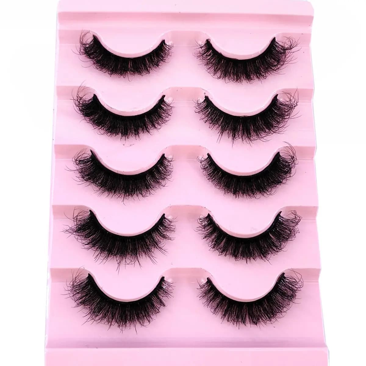 5 pairs of soft eyelashes and thin volume 6D soft mink natural fake lashes thick lashes fake cilias natural fake eyelashes
