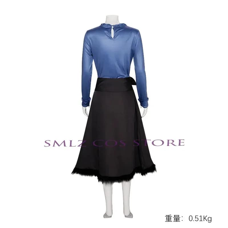 Nuovo Holo Cosplay Anime Spice and Wolf Costume Blu Uniforme Camicia Abito Parrucca Set Halloween Party Gioco di ruolo Vestito per le donne 2025