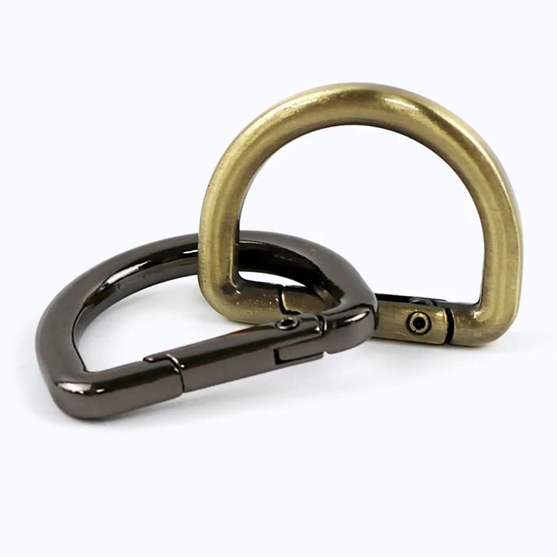 Meetee 5/10/20 Pezzi Ganci a D in Metallo con Molla, Moschettoni a Scatto per Cinghie di Zaini, Accessori Hardware