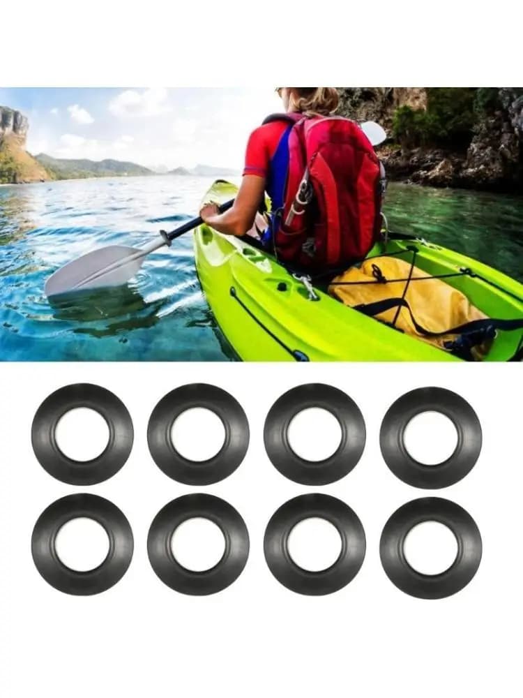Anelli antigoccia per pagaie per kayak 652F, set anelli antigoccia in gomma pratici durevoli da 8 pezzi per kayak