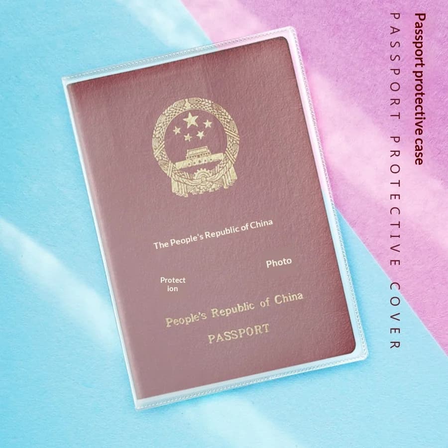 Copertina per passaporto trasparente satinata da 5 pezzi, porta documenti impermeabile e antipolvere, custodia protettiva universale trasparente per documenti di viaggio