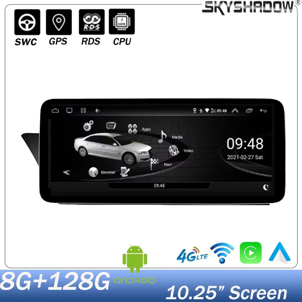 Lettore Carplay Android 14 Auto Per Audi A4 A5 S4 S5 A4L B8 2008 - 2017 Multimedia Radio Stereo Auto BT di Navigazione 4G WIFI Video