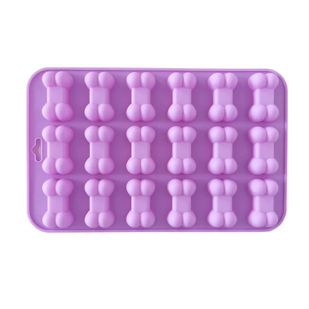 Stampi in Silicone per Ghiaccio a Forma di Osso, Resistenti alle Alte Temperature, Stampi Rettangolari a Zampa di Cane per Caramelle e Gelatine, Facile Sformatura