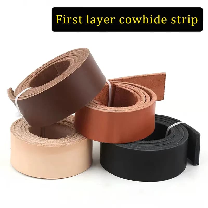 Genuine Leather Material 4mm Thick Head Layer Cowhide Strip Bag With Shoulder Strap Waist Belt Swing Knife Leather Material Catt