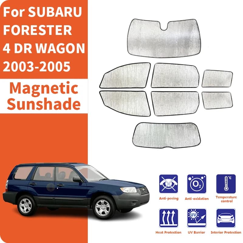 Parasole personalizzato per finestrini auto, anti-UV, per parabrezza anteriore e posteriore, finestrini laterali, per SUBARU FORESTER 4 DR WAGON 2003-2005