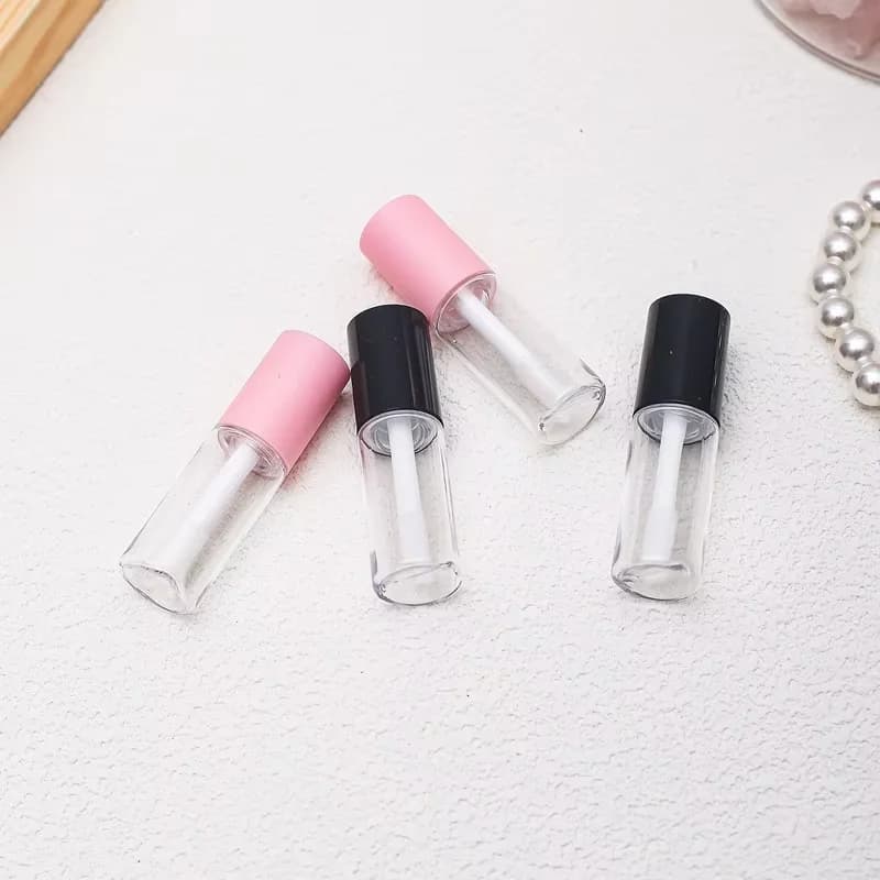 20/10pcs 3ML Empty Lip Gloss Tube DIY Plastic Elegant Liquid Lipstick Container Round Lipgloss Cosmetic Sample Refillable Bottle