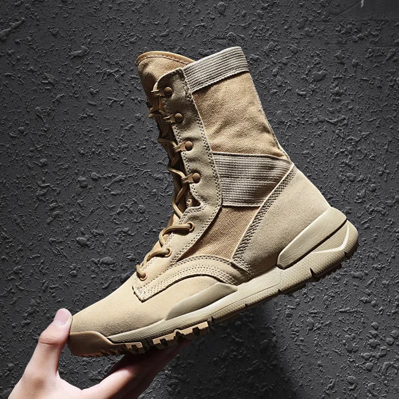 Unisex Couple High Top Desert Hiking Boots Non Slip Breathable Lightweight Outdoor Trekking Travel Footwear