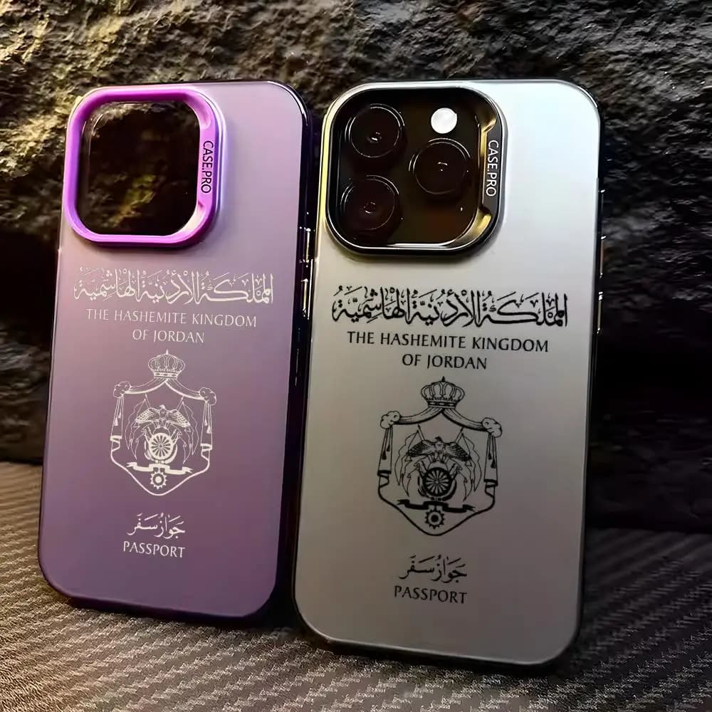 J-Jordan passport Phone Case For iPhone 17 16 15 14 13 12 11 Pro Max Designer Matte Laser Aurora Funda Phone Case