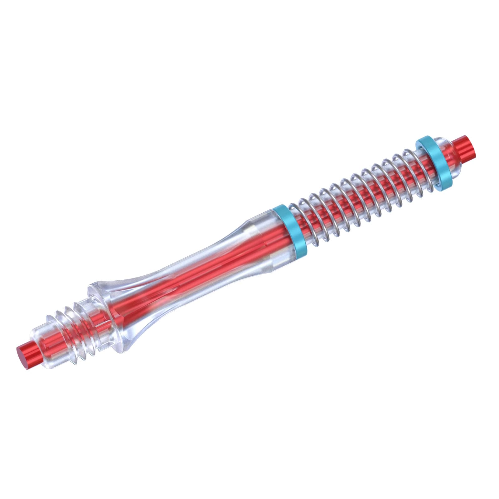CUESOUL TERO AK7 Carbon Dart shaft/Stem,Slim, molla incorporata telescopica-rosso