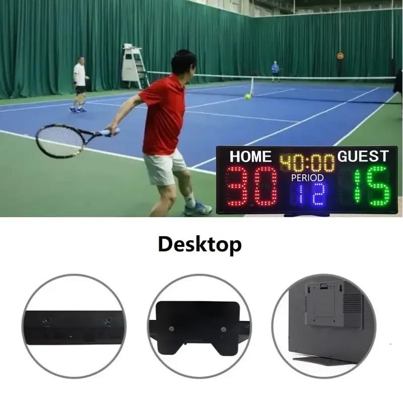 LazsL Professionale Portatile LED Elettronico Punteggio Keeper Board Orologio Digitale Controllato Tennis Formazione Punteggio Padel Ball Games