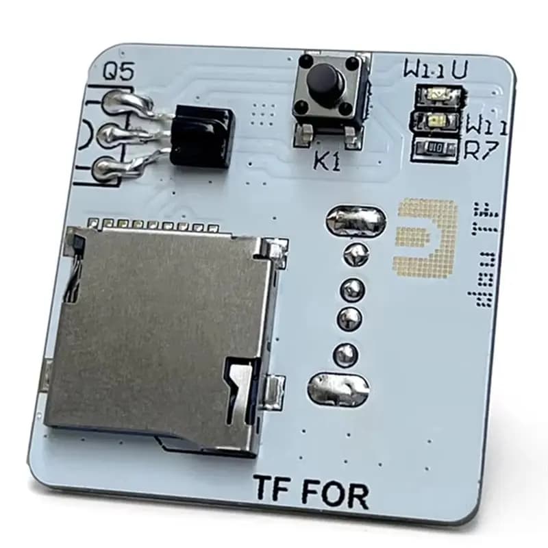 Adattatore ABZW TF per Wii e Wii U, con pulsante di accensione e connettore USB per espandere la memoria e aggiornare i giochi