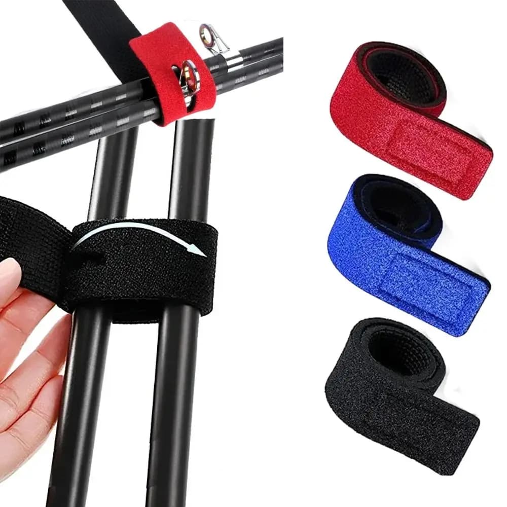 Fishing RS3 Esca Fishing rod holder Belt with rod tie strap Bretelle Wrap Fishing equipment boxes Toolboxes Accessories