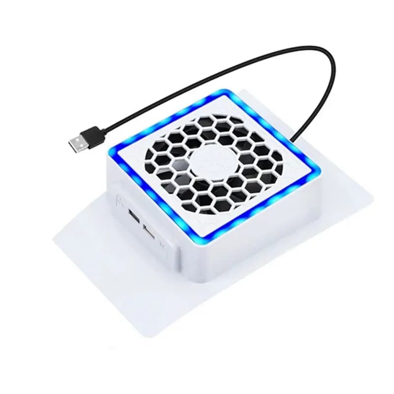 Ventola di raffreddamento BNVN con luce LED, 2 porte USB, ventola di raffreddamento laterale per console di gioco, accessorio per console di gioco PS5 SLIM