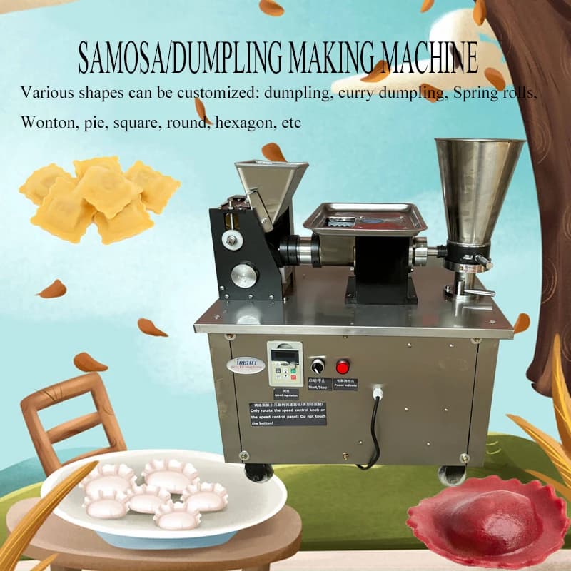 Macchina Elettrica Automatica Commerciale per la Produzione di Involucri per Gyoza, Ravioli, Pelmeni, Empanada, Samosa e Momo