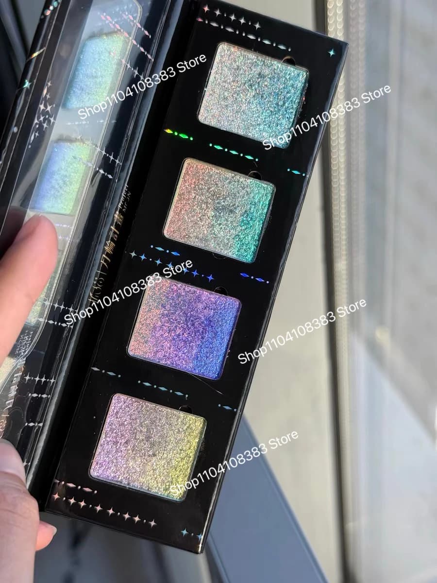 DRAMO Ombretto a 4 colori Chameleon Shimmer Glitter Matte Eye Shadow Palette Trucco occhi a lunga durata