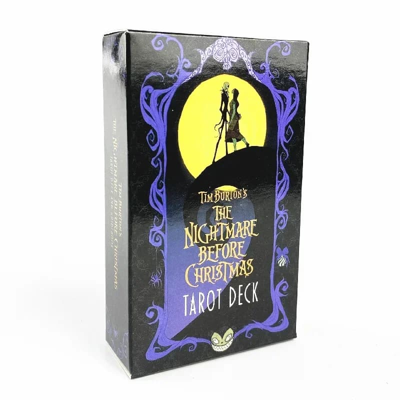 Carte dei Tarocchi del cartone animato Nightmare Before Christmas e guida in PDF, gioco da tavolo per divinazione e previsione del futuro, regalo di compleanno