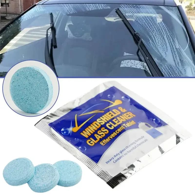Detergente Solido per Parabrezza Auto, Pastiglie Effervescenti per Tergicristalli, Detergente Solido Effervescente per WC, Pastiglie per Tergicristalli Auto