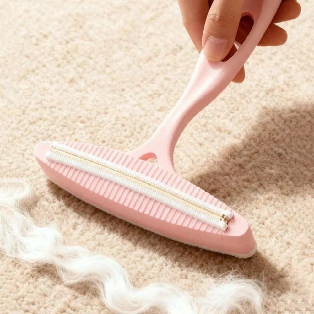 Raschietto per indumenti a doppia faccia Pulitore per pelucchi portatile manuale Strumento multifunzionale per la rimozione della pelliccia con rullo per pelucchi Facile pulizia