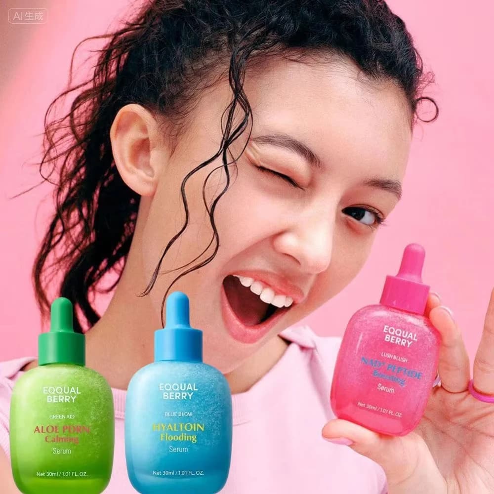 Korean repellent serum for skin care EQQUAL BERRY Bakuchiol and serum brightening to vitamin C to fade acne scars on face