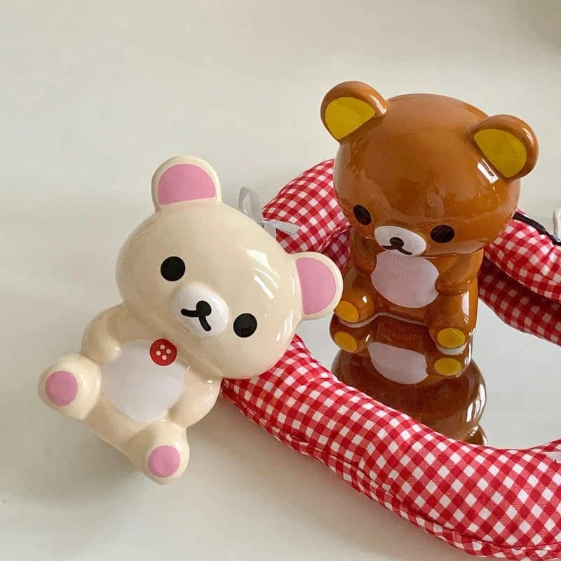 Salvadanaio in Ceramica Rilakkuma, Figurina Anime Cartoon Carina, Barattolo per Risparmiare, Ornamento da Scrivania, Regalo di Compleanno per Bambini, Decorazione per la Casa