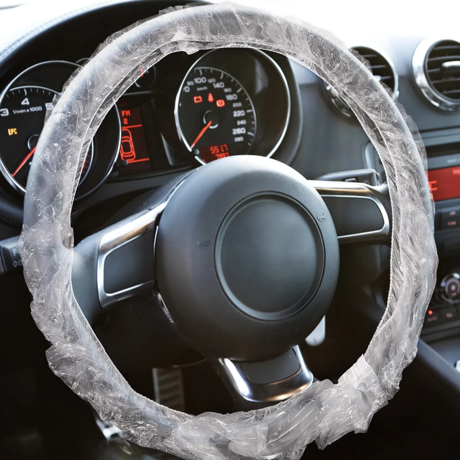 1 set di coprisedili monouso in plastica per sedili anteriori auto, protezione interni auto, coprisedili per camion, accessori auto
