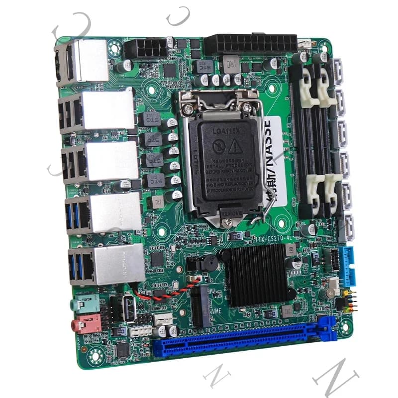 Scheda Madre Full Flash Z270 NAS Multi-Porta Edizione ITX per Router Soft Allison e Server di Archiviazione Synology