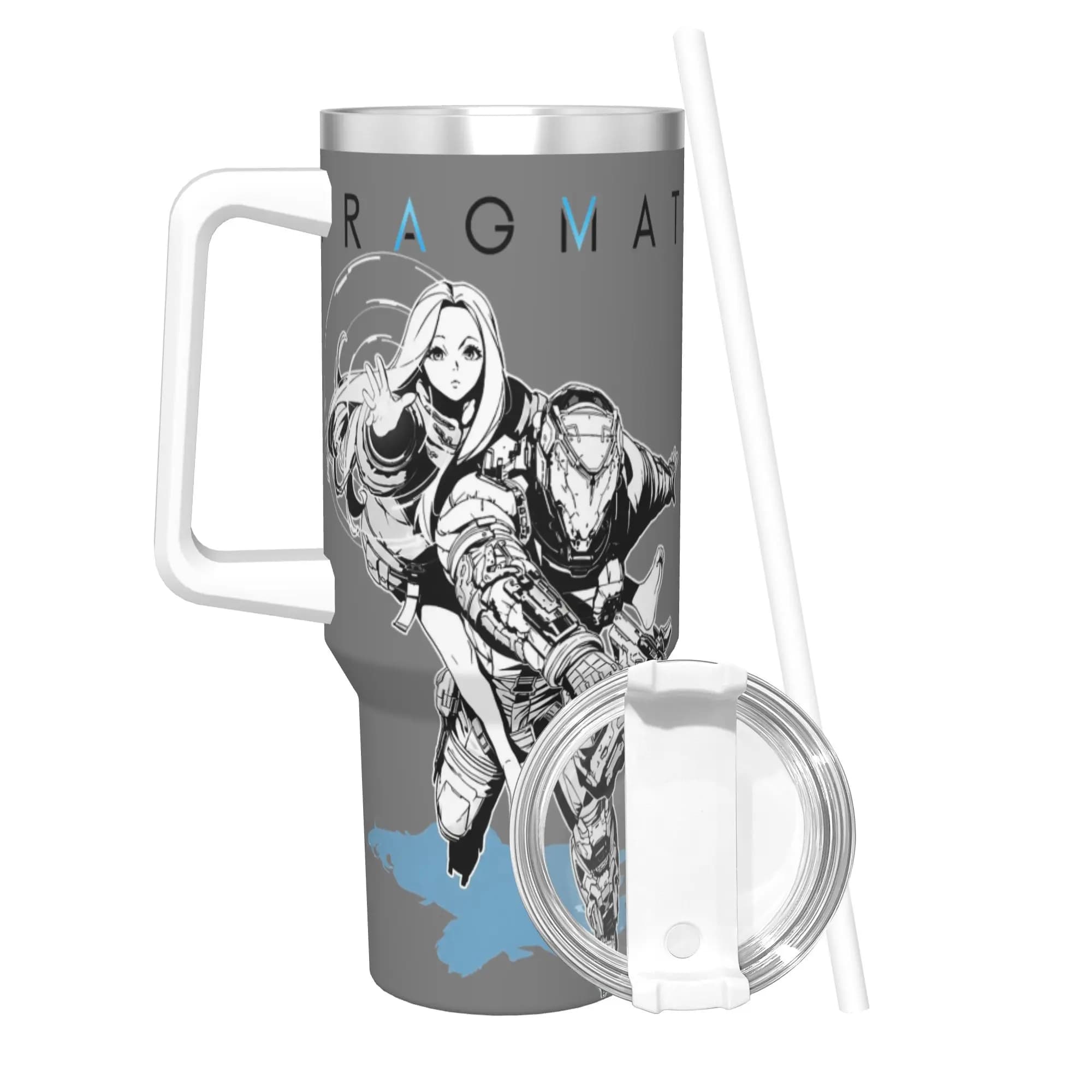 Tazza Termica Pragmata Game 2026 con Coperchio e Cannuccia, Bicchiere Isolato Sottovuoto per Auto, Bevande Calde e Fredde, 40oz