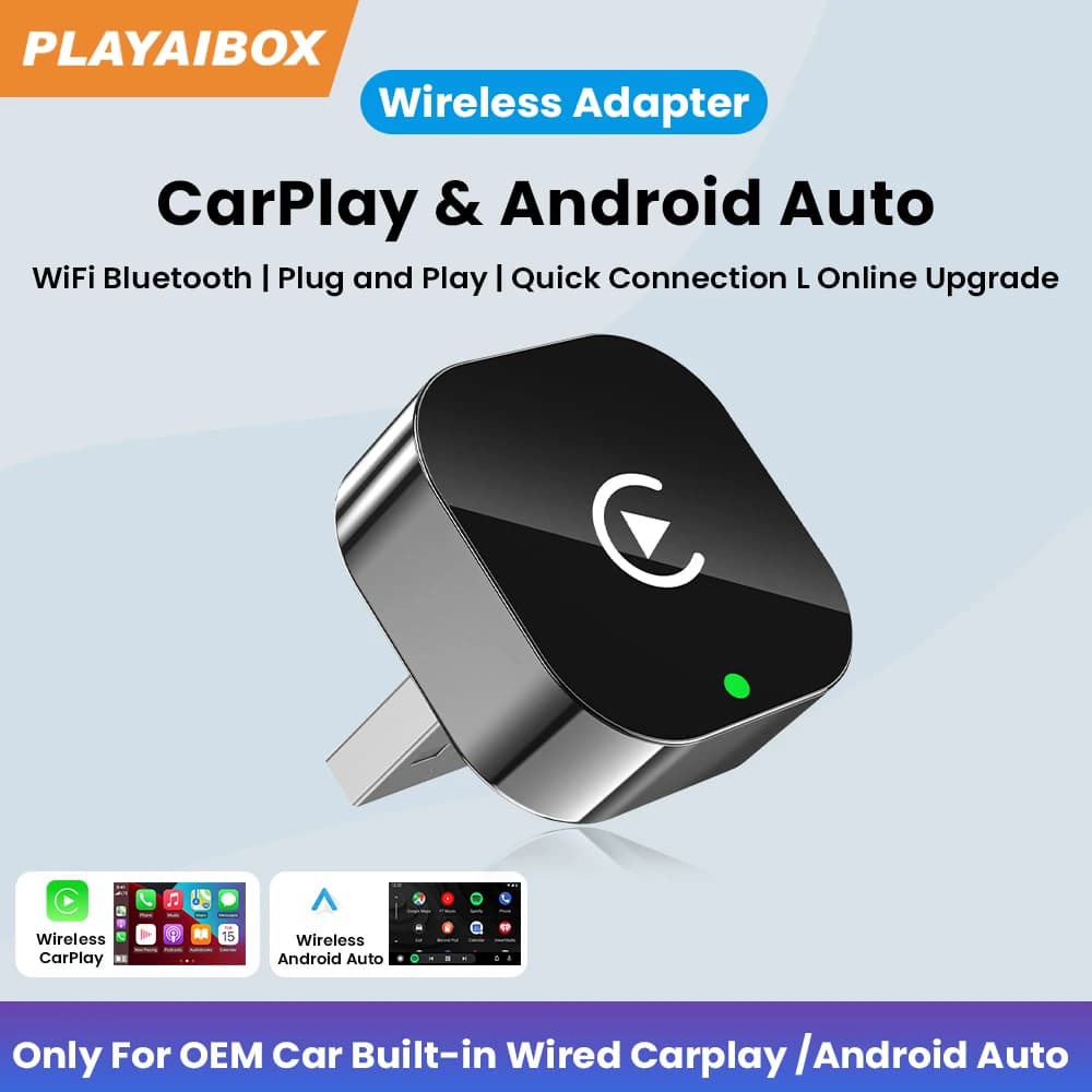 Adapter CarPlay Wireless 2in1 Android Auto AI Smart Box Smart Car System Suitable for VW Toyota Nissan Honda Kia Opel MG